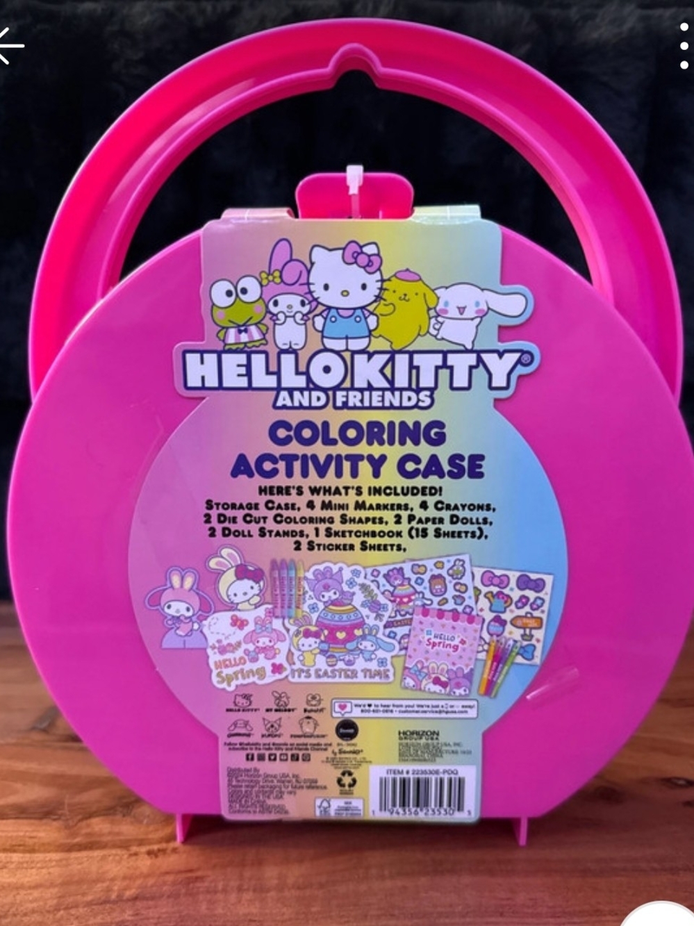 Hello Kitty Pink Coloring Activity Case – Portable Art Kit for Kids
